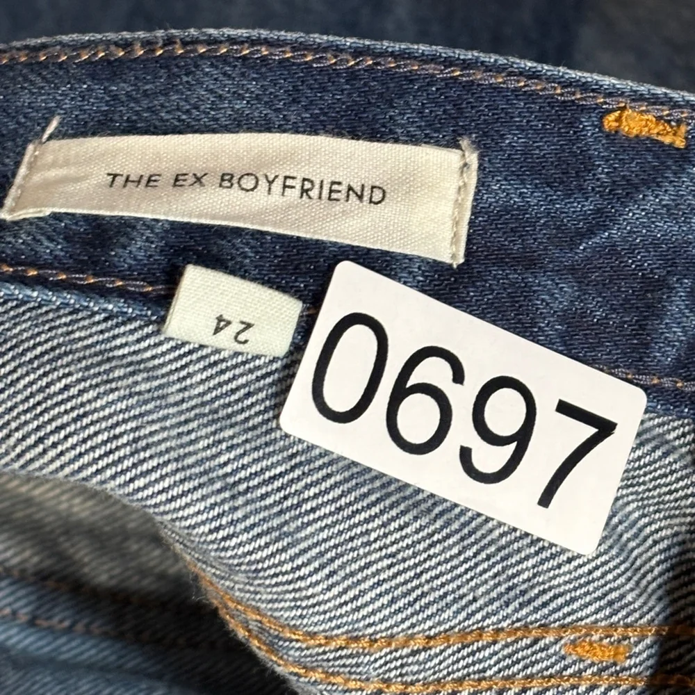 Denim Forum The Ex Boyfriend Jeans Women’s Size 24 Blue Button Fly Aritzia